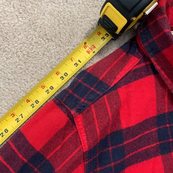 HOLLISTER, Flannel Long Sleeved Top, Red/Black, EXTRA LARGE - Picture 13 of 13